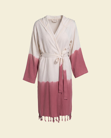 dip dye badjas dusty rose - op kleur