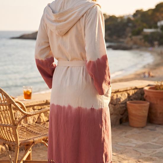 dip dye badjas dusty rose - sfeer