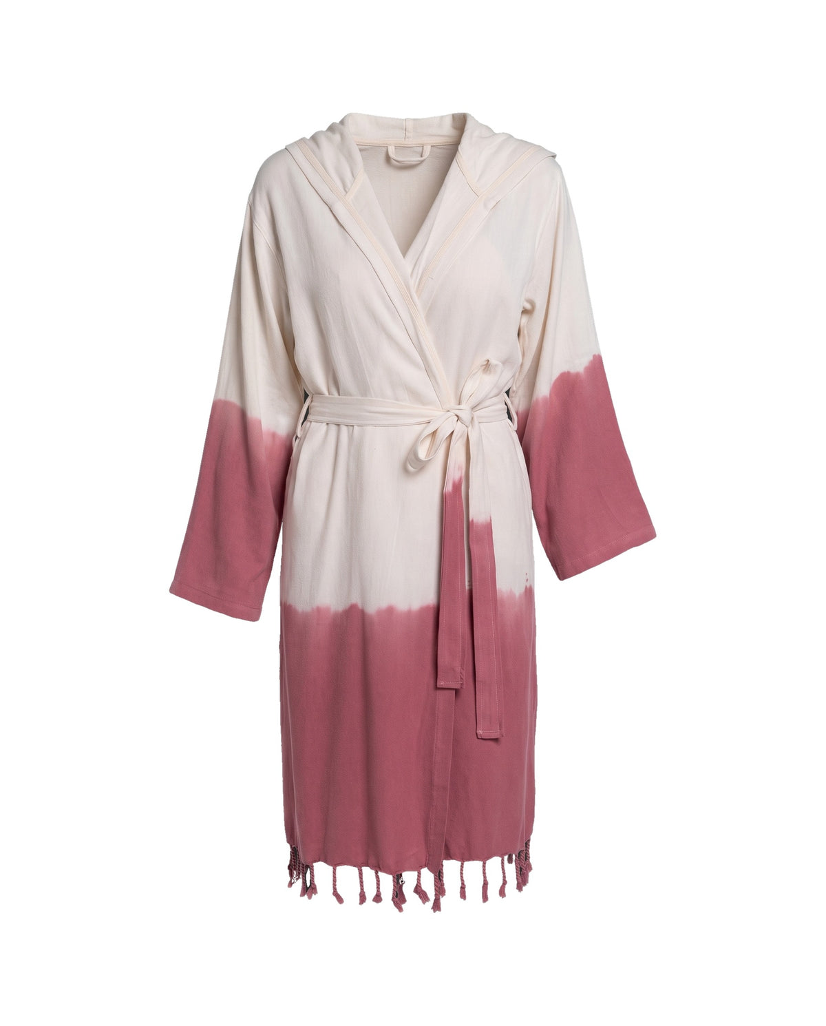 dip dye badjas dusty rose - vrijstaand