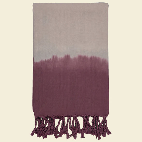 dip dye hamamdoek dusty rose - op kleur