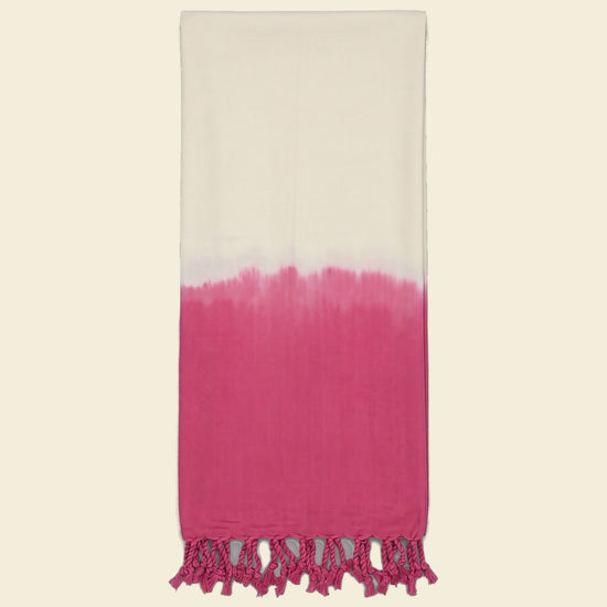 dip dye hamamdoek fuchsia - op kleur