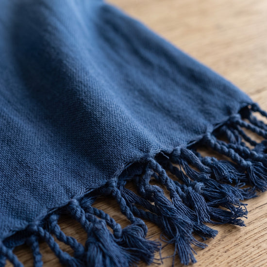 dip dye hamamdoek navy - detail