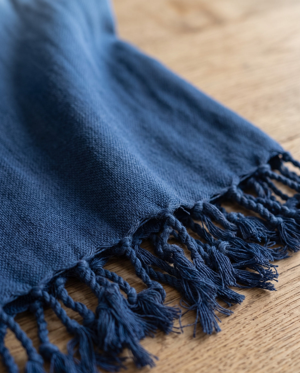 dip dye hamamdoek navy - detail