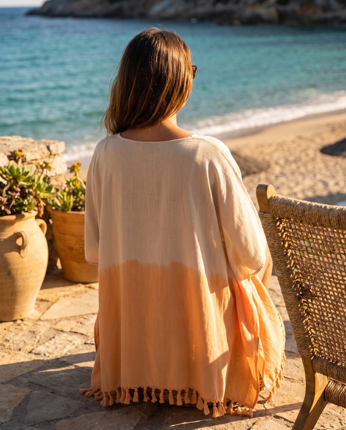 dip dye strandtuniek melon - sfeer