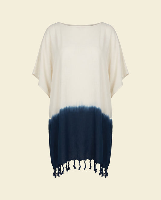 dip dye strandtuniek navy - op kleur