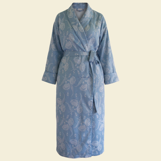 elegante kamerjas grijsblauw - op kleur