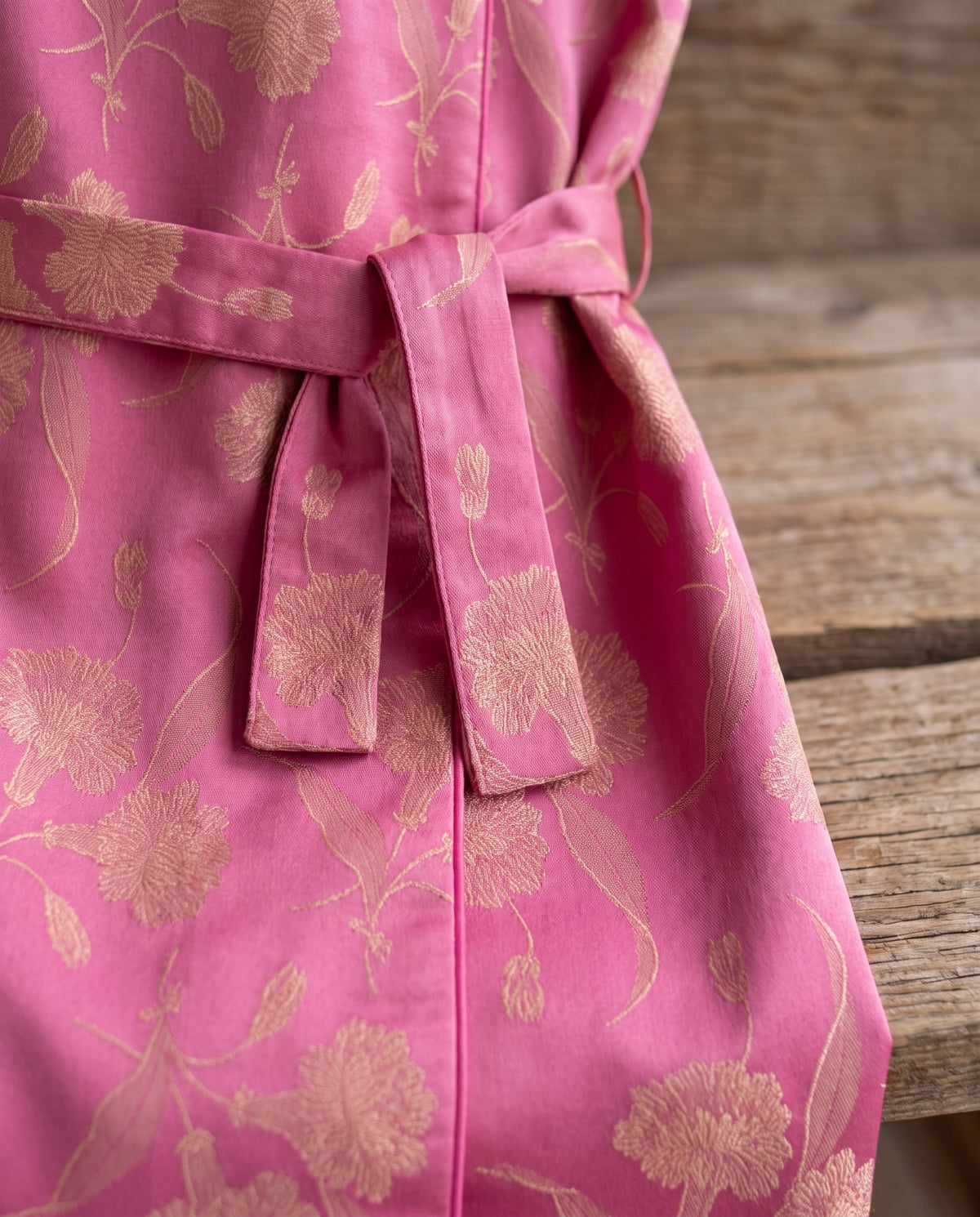 elegante kamerjas roze - detail