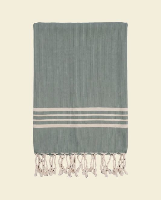 gastendoek Krem Sultan almond green - op kleur
