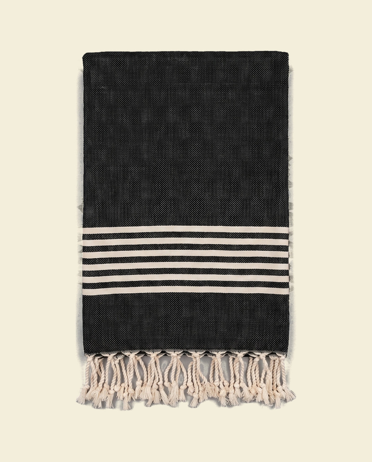 gastendoek Krem Sultan black - op kleur