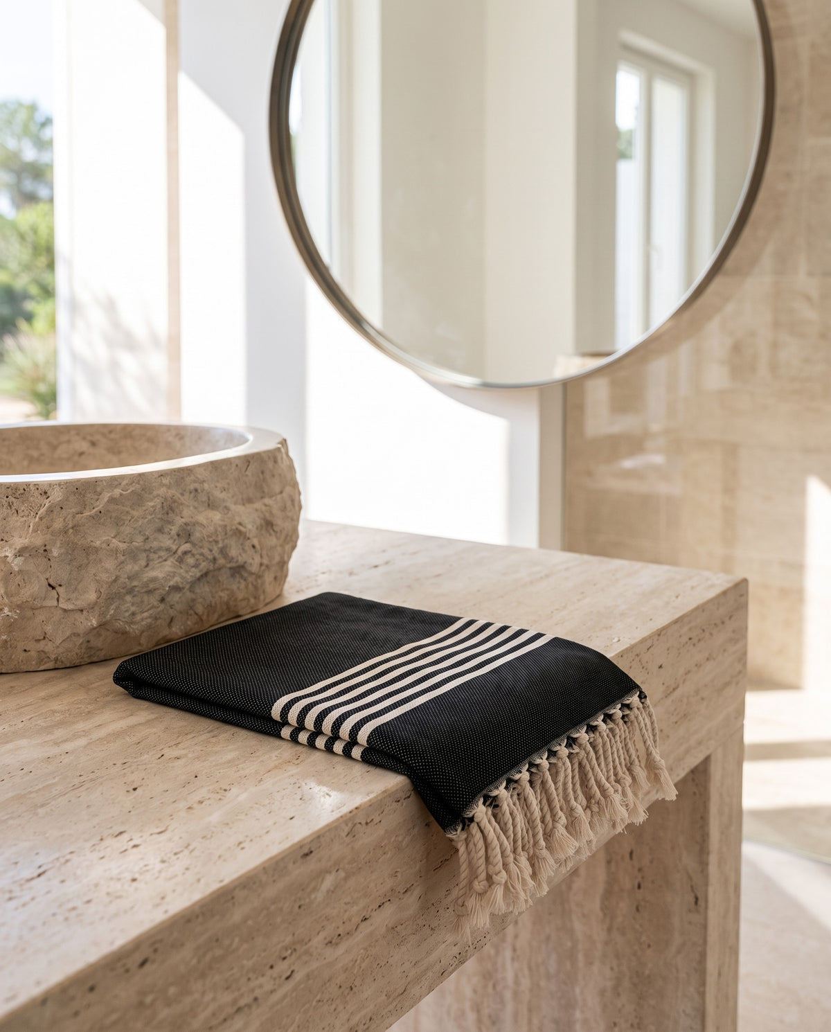 gastendoek Krem Sultan black - sfeer