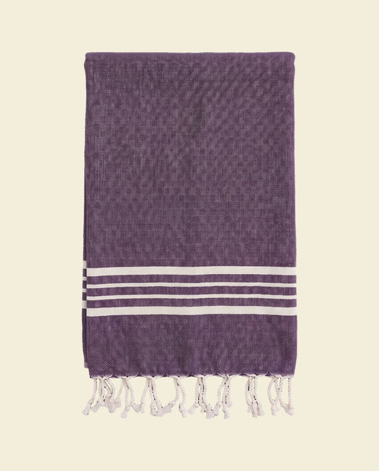 gastendoek Krem Sultan dark purple - op kleur