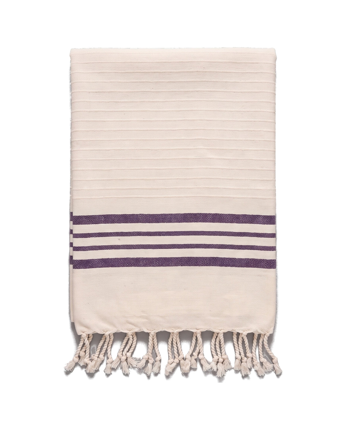gastendoek Krem Sultan natural dark purple - vrijstaand