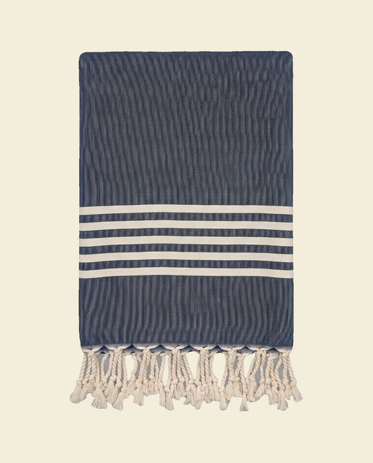 gastendoek Krem Sultan navy - op kleur