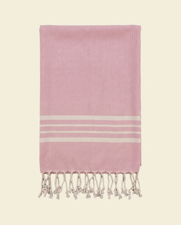 gastendoek Krem Sultan rose pink - op kleur