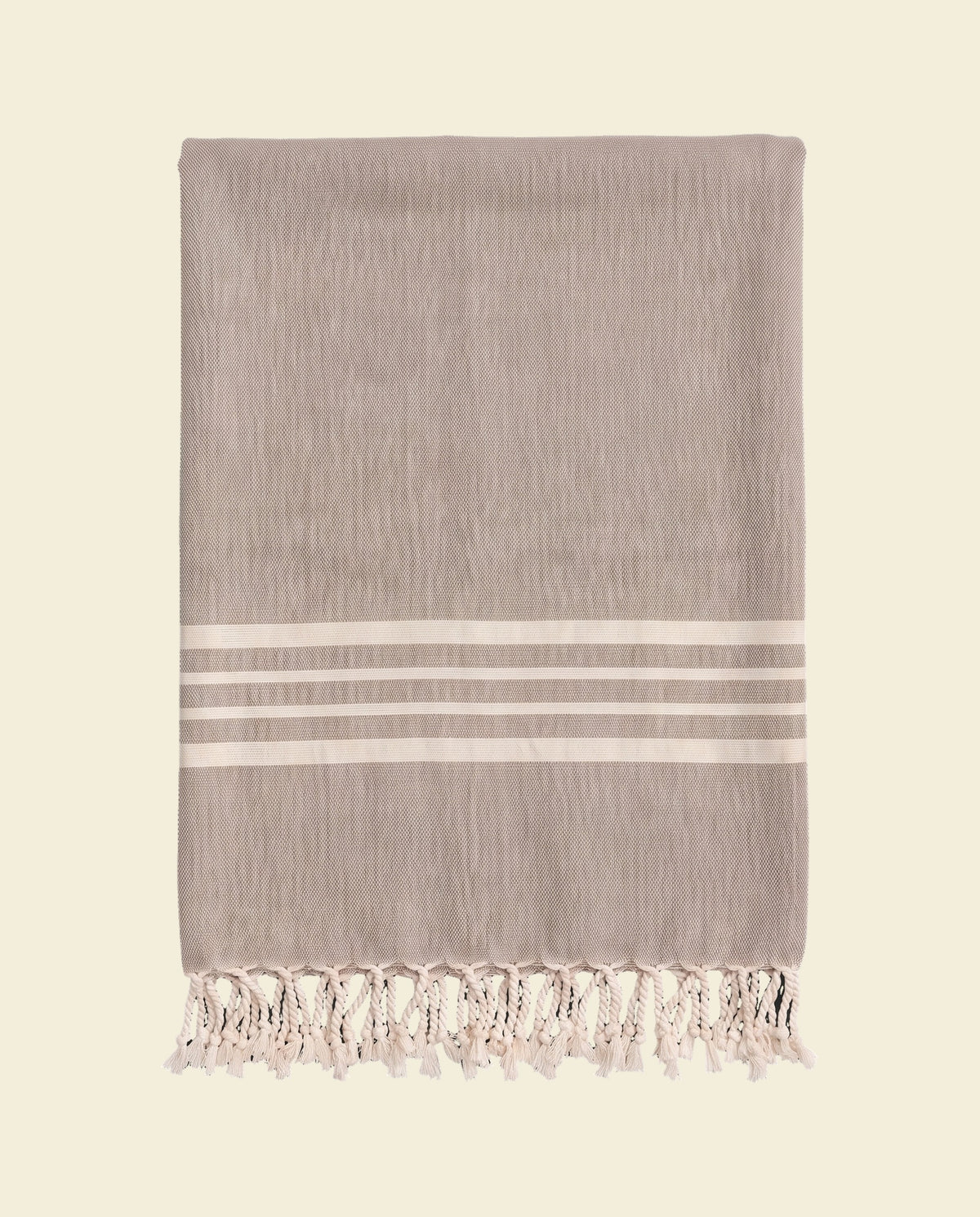 gastendoek Krem Sultan taupe - op kleur
