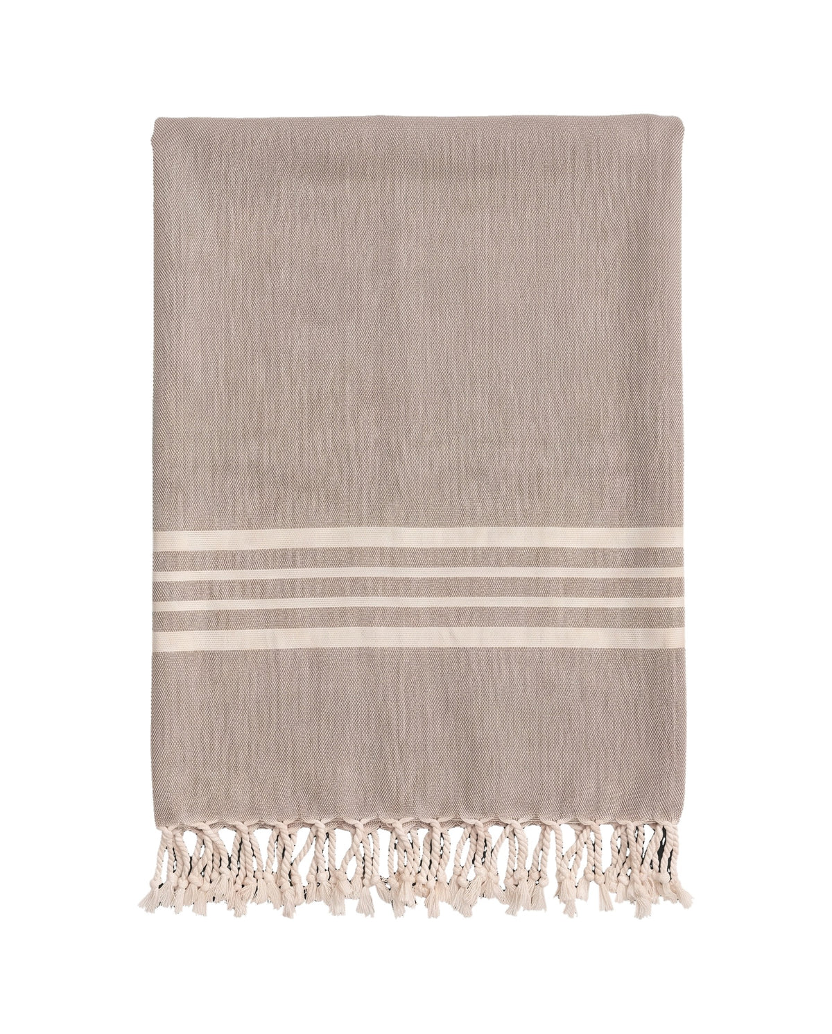 gastendoek Krem Sultan taupe - vrijstaand