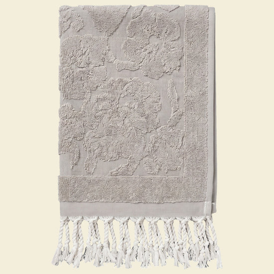 gastendoekje Bloem grijsbeige - op kleur