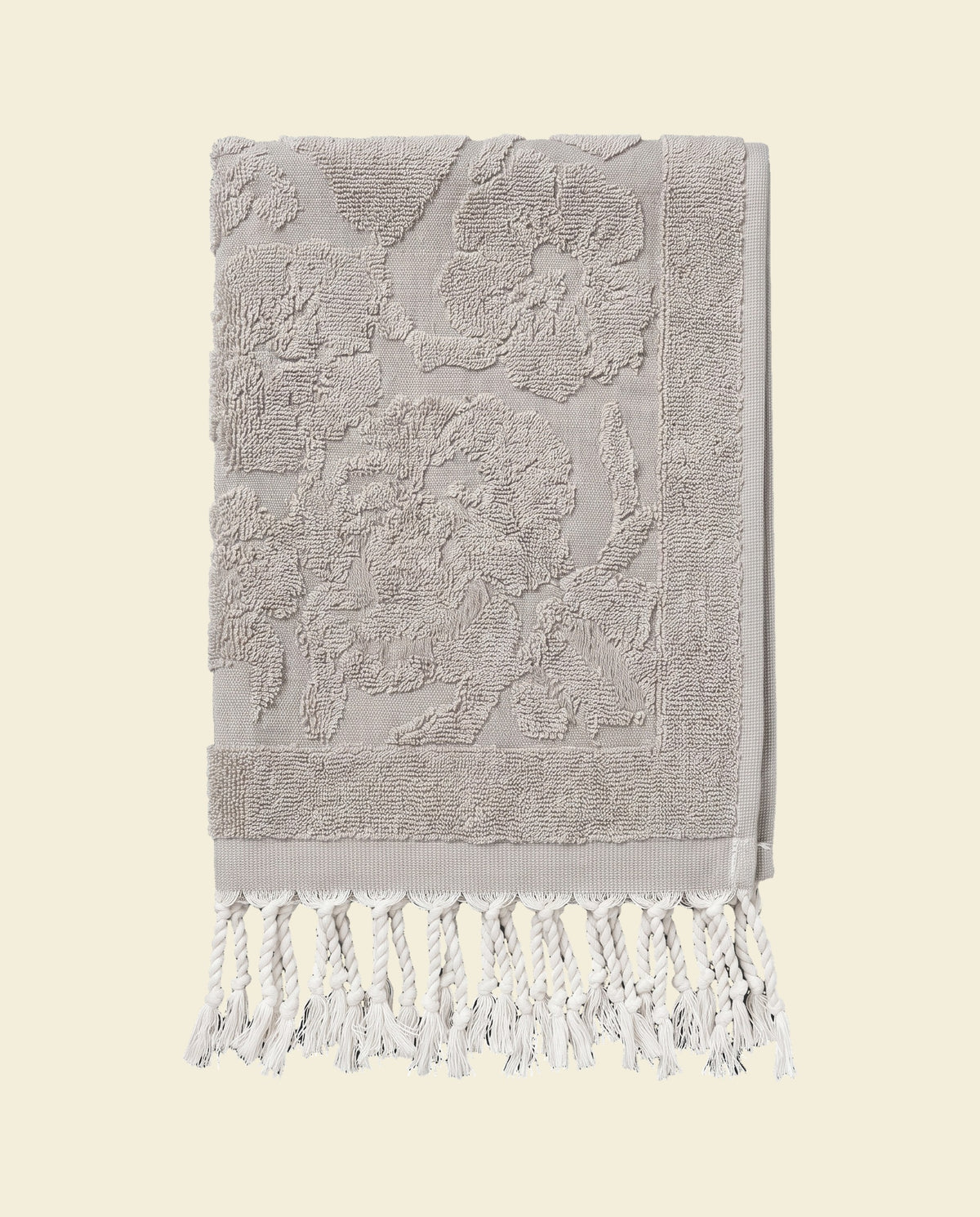 gastendoekje Bloem grijsbeige - op kleur