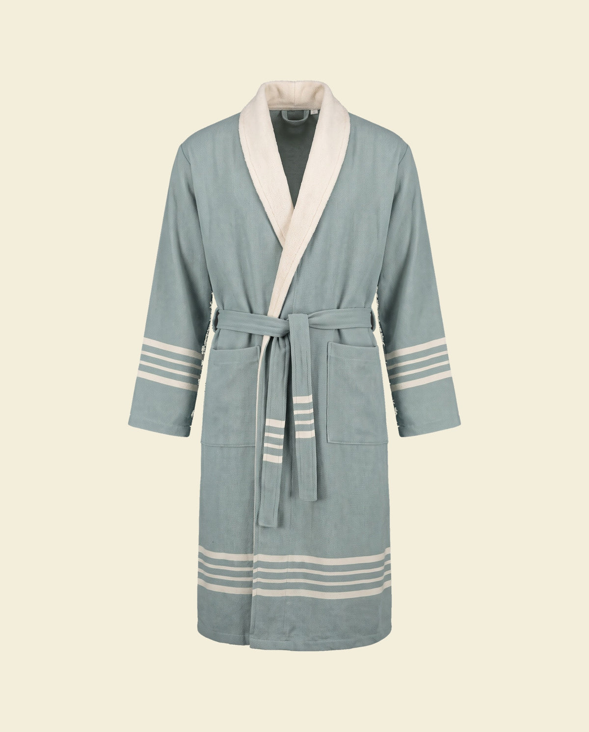 gevoerde hamam badjas Krem Sultan almond green - op kleur