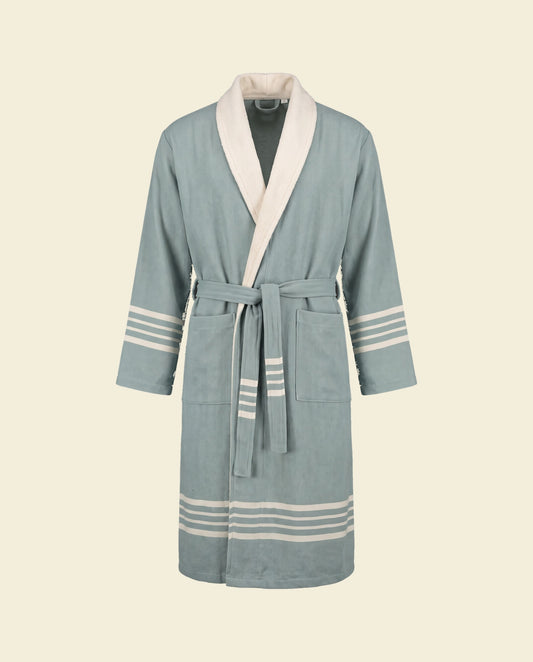 gevoerde hamam badjas Krem Sultan almond green - op kleur