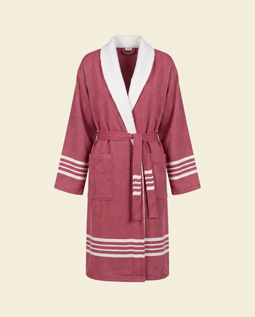 gevoerde hamam badjas Krem Sultan bordeaux