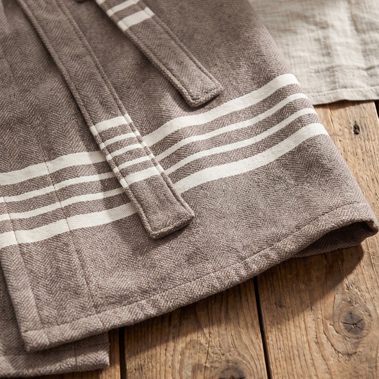 gevoerde hamam badjas Krem Sultan khaki - detail