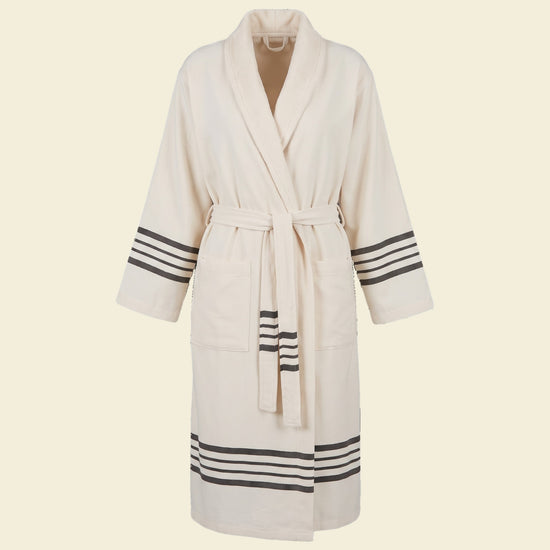 gevoerde hamam badjas Krem Sultan natural black - op kleur