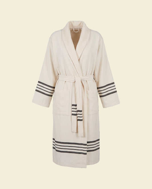 gevoerde hamam badjas Krem Sultan natural black - op kleur