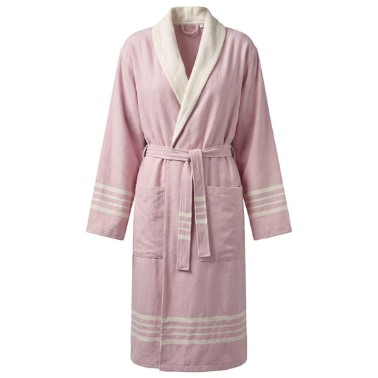 gevoerde hamam badjas Krem Sultan rose pink - vrijstaand