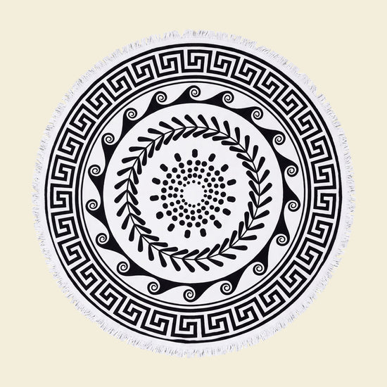 Greek Roundie d'Luxe black & white - op kleur