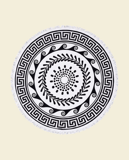 Greek Roundie d'Luxe black & white - op kleur