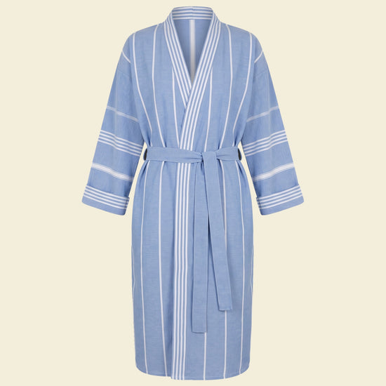 hamam badjas blauw - op kleur