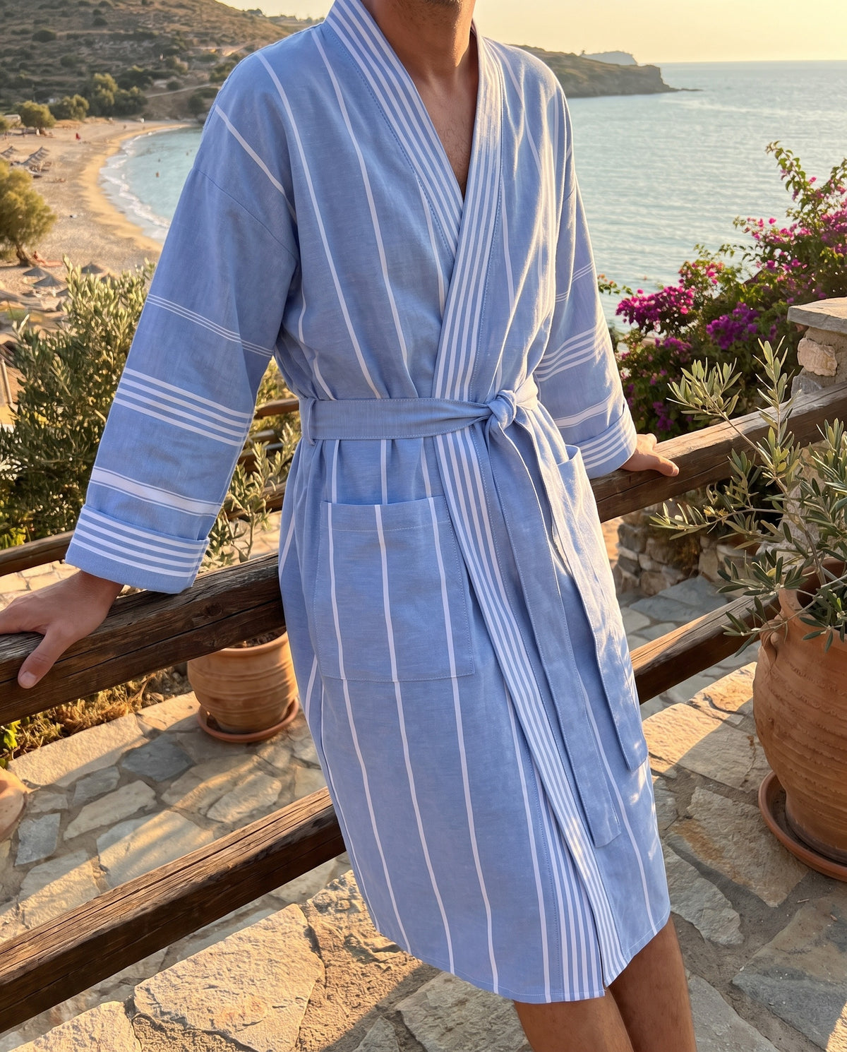 hamam badjas blauw - sfeer