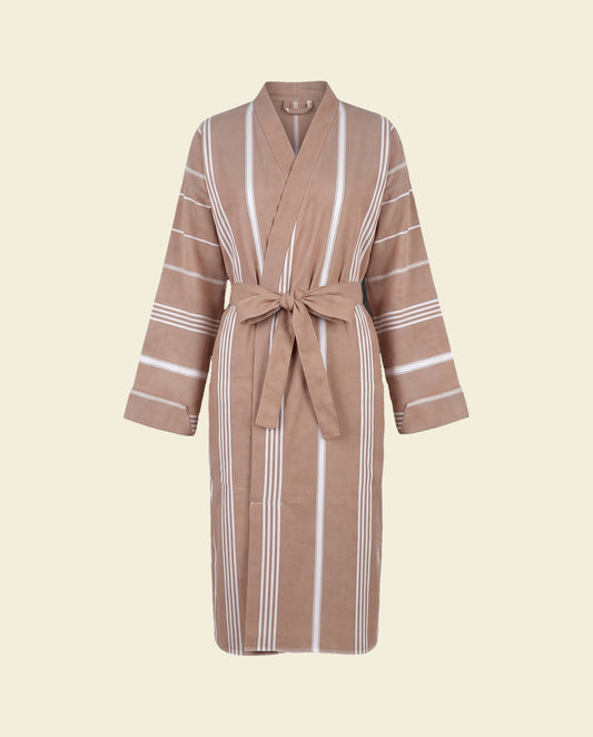 hamam badjas bruin - op kleur