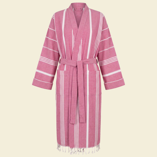 hamam badjas cerise - op kleur