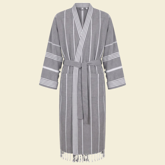 hamam badjas donkergrijs - op kleur