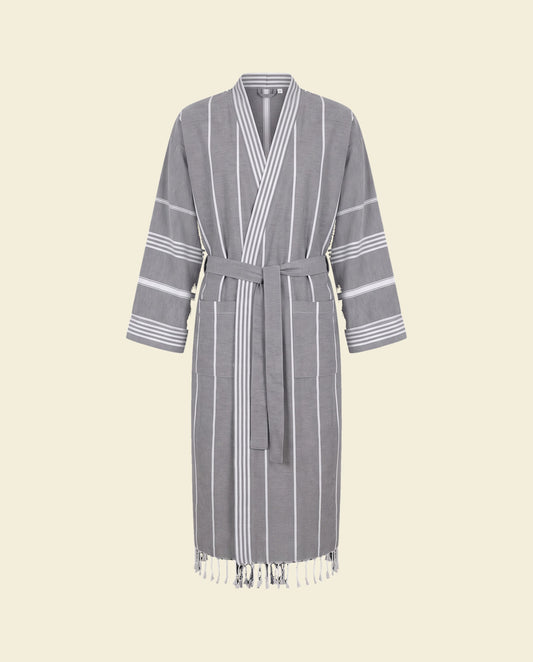 hamam badjas donkergrijs - op kleur