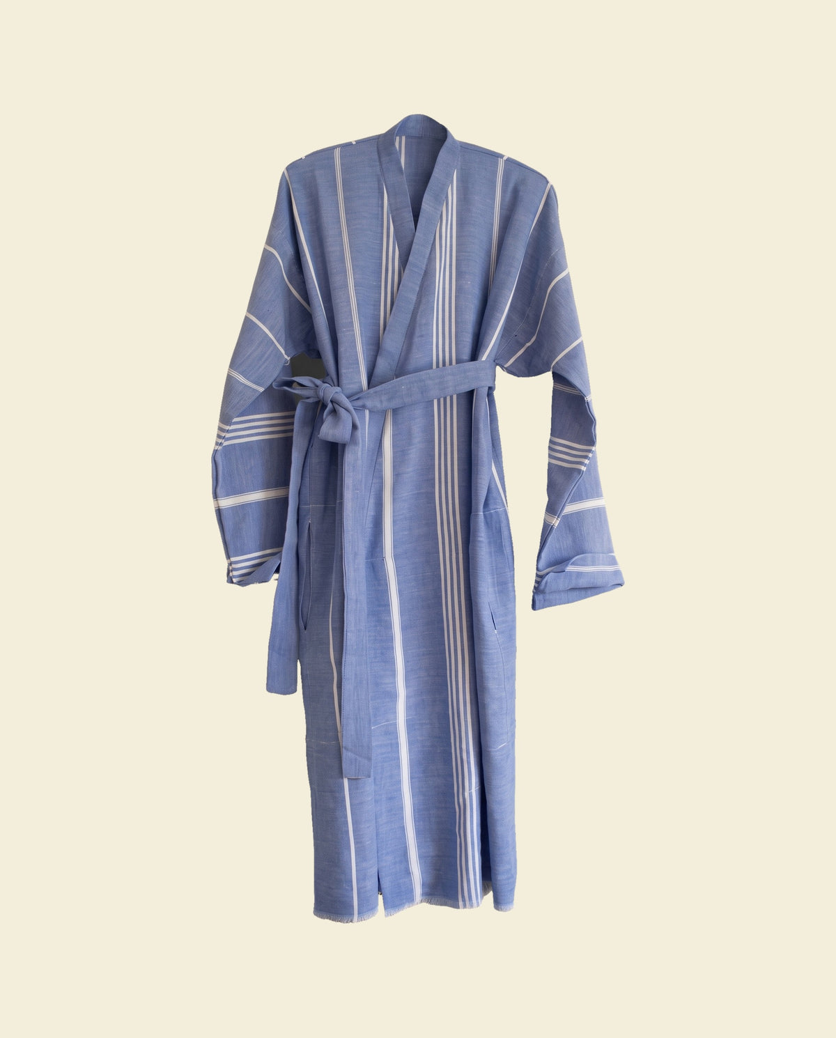 hamam badjas grieksblauw - op kleur