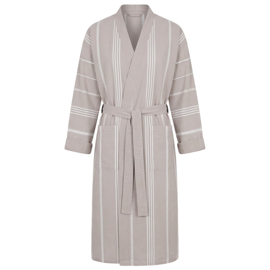 hamam badjas grijsbeige - vrijstaand