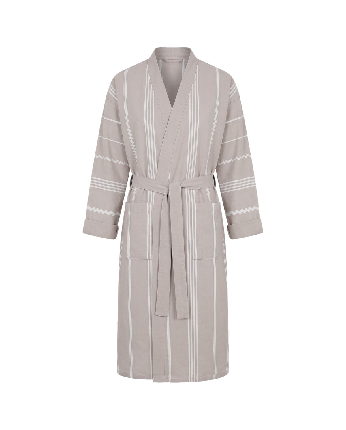 hamam badjas grijsbeige - vrijstaand