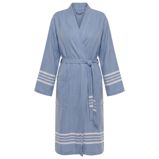 hamam badjas Krem Sultan air blue - vrijstaand