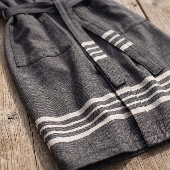hamam badjas Krem Sultan black - detail