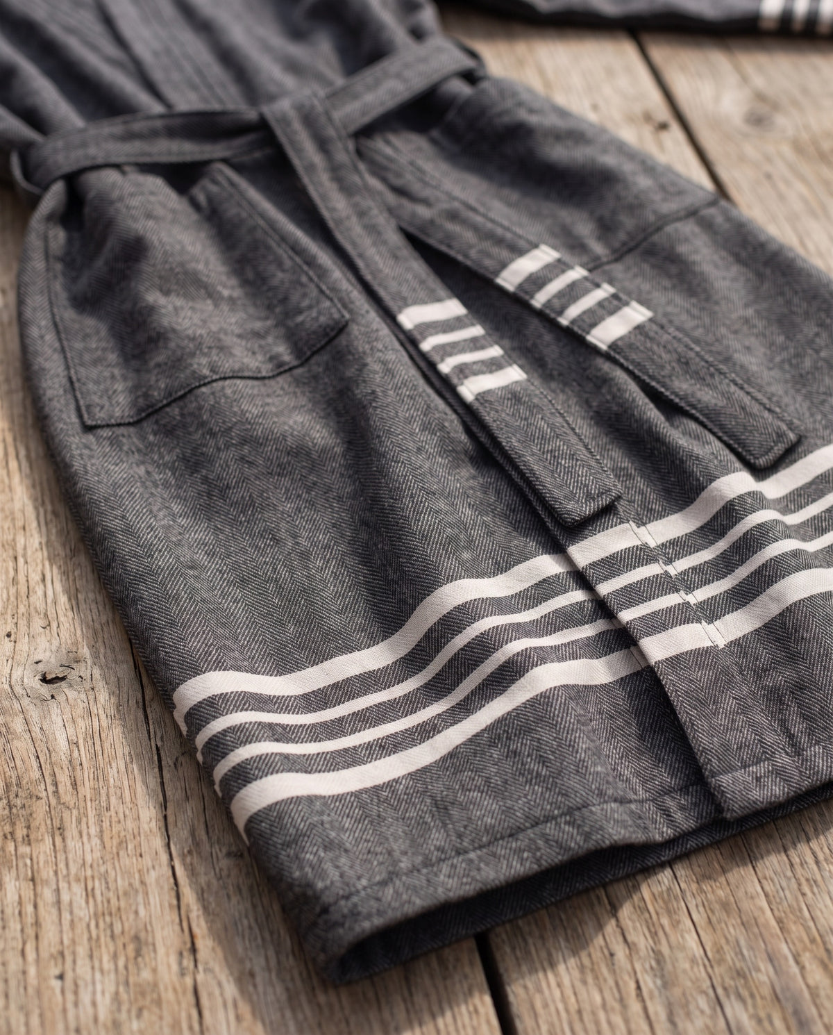 hamam badjas Krem Sultan black - detail