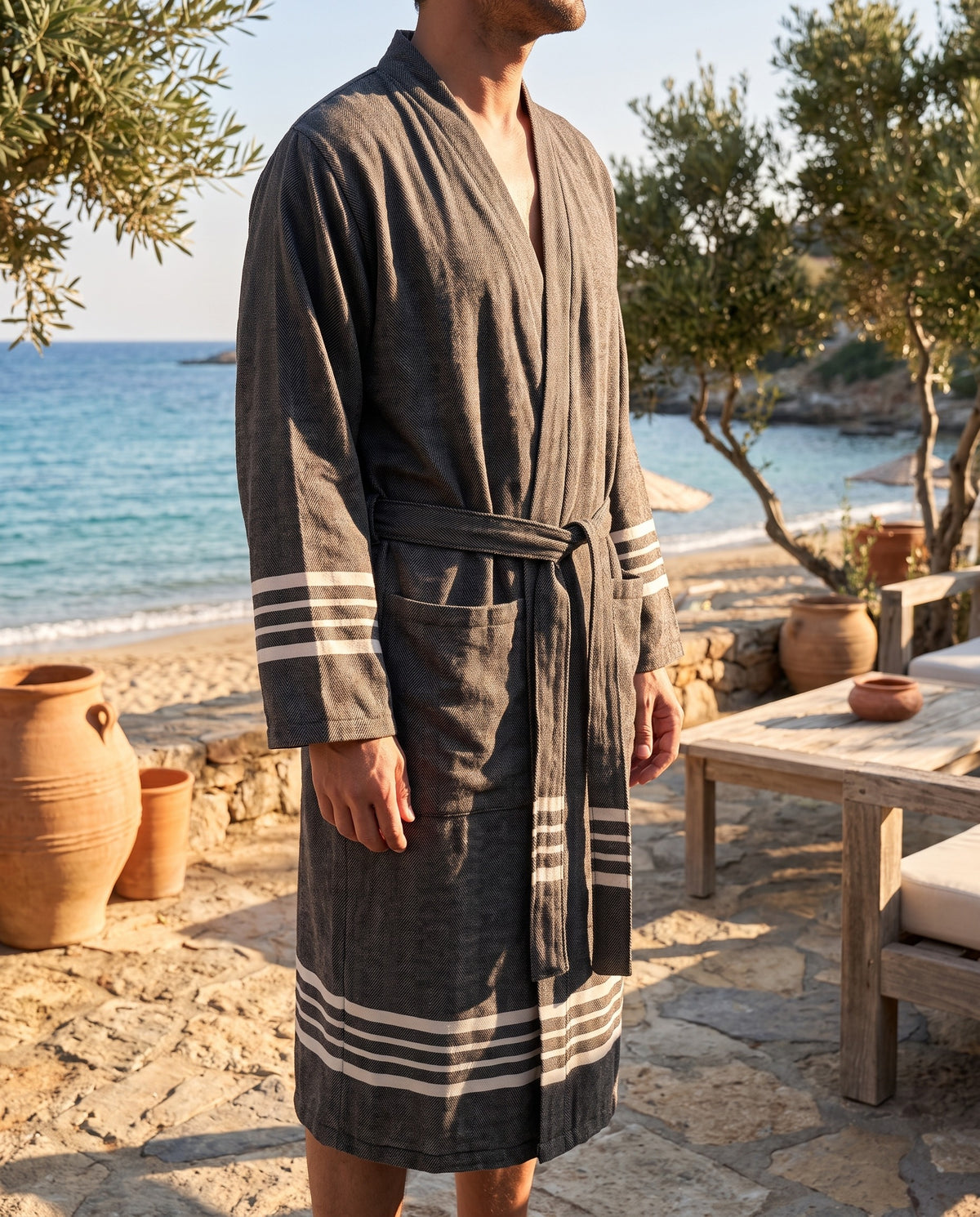 hamam badjas Krem Sultan black - sfeer