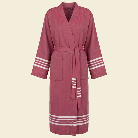 hamam badjas Krem Sultan bordeaux - op kleur