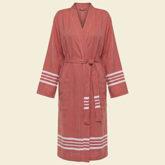 hamam badjas Krem Sultan brick - op kleur