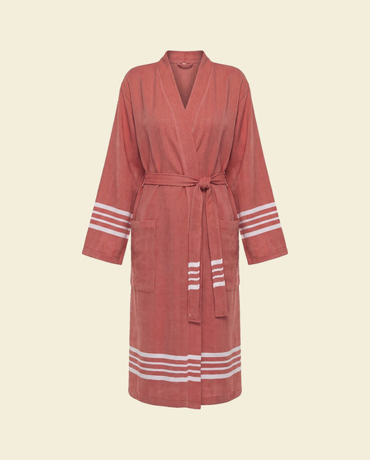 hamam badjas Krem Sultan brick - op kleur