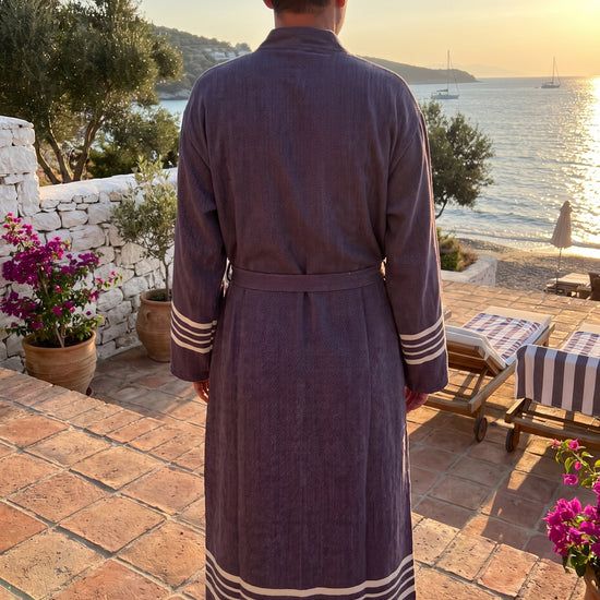 hamam badjas Krem Sultan dark purple - sfeer