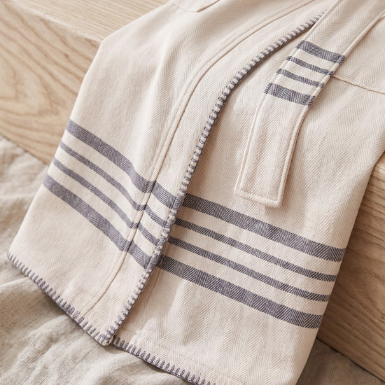 hamam badjas Krem Sultan kimono natural dark grey - detail