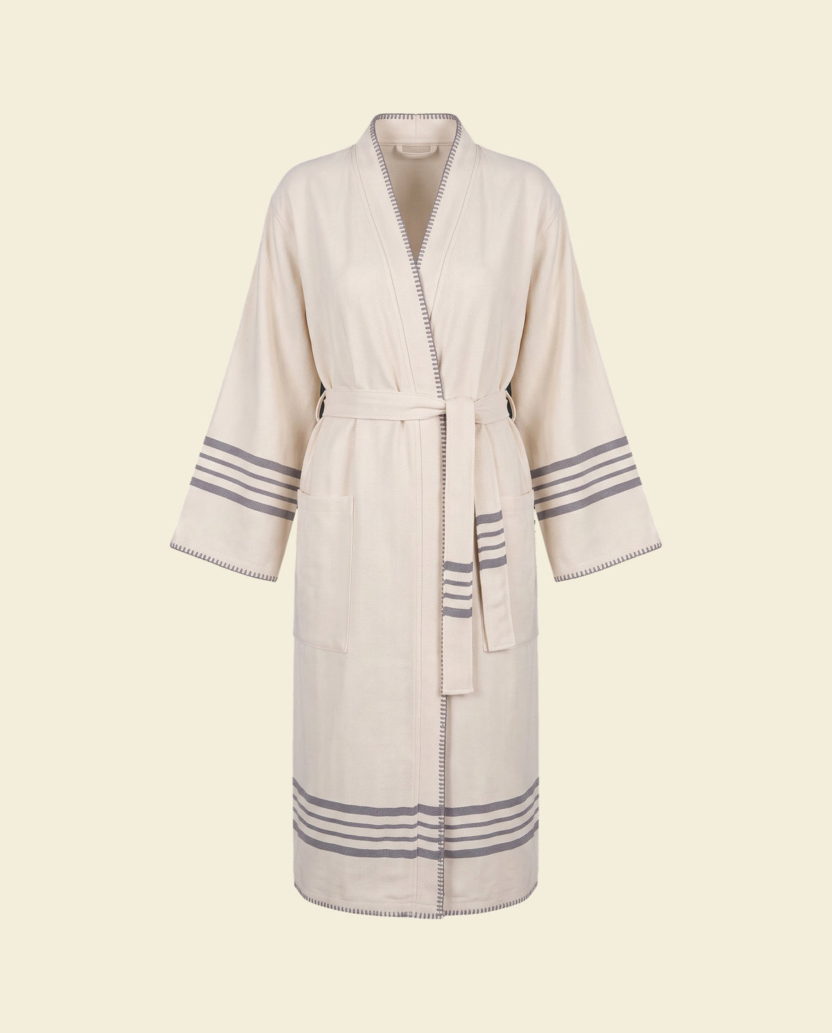 hamam badjas Krem Sultan kimono natural dark grey - op kleur